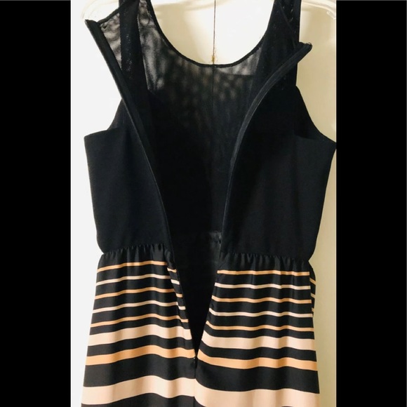 Like Mynded Dress size M Colourful Summer Mesh Maxi Boho Asymmetric Hem striped - Picture 8 of 13